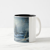 Kerstboomwinter Tweekleurige Koffiemok (Voorkant rechts)