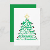 kerstboomwoorden informatiekaartje (Voorkant / Achterkant)