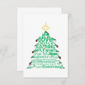 kerstboomwoorden informatiekaartje (Voorkant / Achterkant)