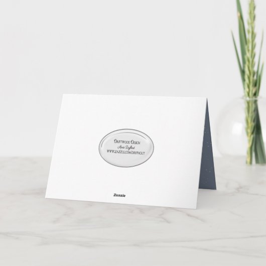 kerstboomwortel en konijn kaart (Achterkant)