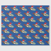 kerstboomwortel met Ax en Snowy Pine Tree Cadeaupapier (Vlak)