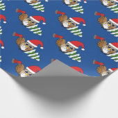 kerstboomwortel met Ax en Snowy Pine Tree Cadeaupapier (Hoek)