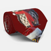 kerstboomwortel met kerstmankostuum en rood karf stropdas (Opgerold)