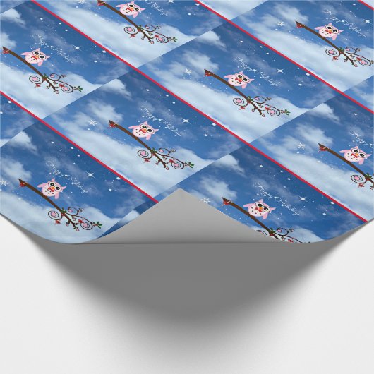 kerstboomwortel met schattig en kleurrijk vakantie cadeaupapier (Hoek)