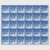 kerstboomwortel met schattig en kleurrijk vakantie cadeaupapier (Vlak)