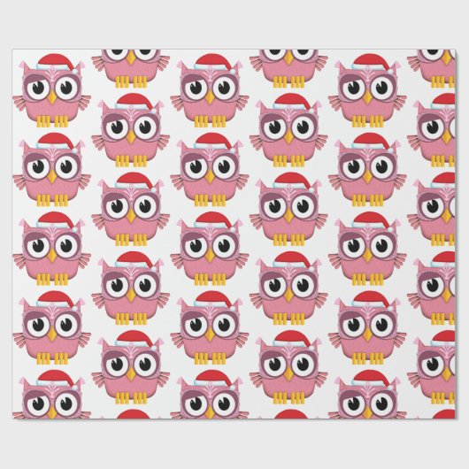 kerstboomwortel (roze) cadeaupapier (Vlak)