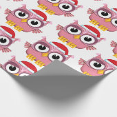 kerstboomwortel (roze) cadeaupapier (Hoek)