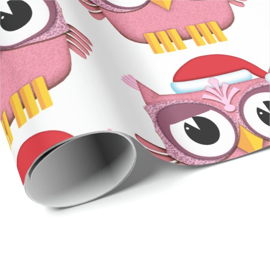 kerstboomwortel (roze) cadeaupapier (Rol Hoek)