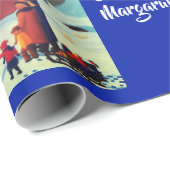 Kerstboot in het licht cadeaupapier (Rol Hoek)