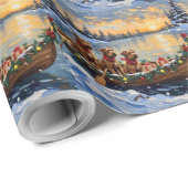 Kerstboot Vakantie Bouvier des Flandres Cadeaupapier (Rol Hoek)