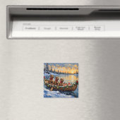 Kerstboot Vakantie Bouvier des Flandres Magneet (Insitu (Vaatwasser))