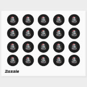 Kerstboot Zeilcruiseboot Omringd B Ronde Sticker (Vel)