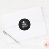 Kerstboot Zeilcruiseboot Omringd B Ronde Sticker (Envelop)