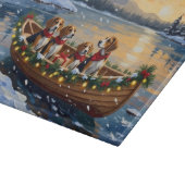 Kerstbootvakantie voor Beagles Snijplank (Hoek)
