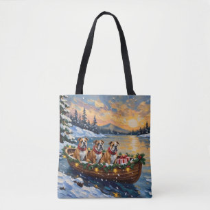 Kerstbootvakantie voor Bulldogs Tote Bag