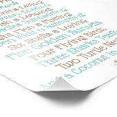 kerstbord 12 kerstdagen bij het strand foto afdruk (Hoek)