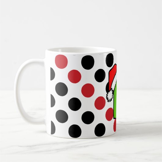 kerstbord + jouw tekst of Afbeelding Koffiemok (Links)