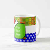 kerstbord + jouw tekst of Afbeelding Koffiemok (Voorkant rechts)