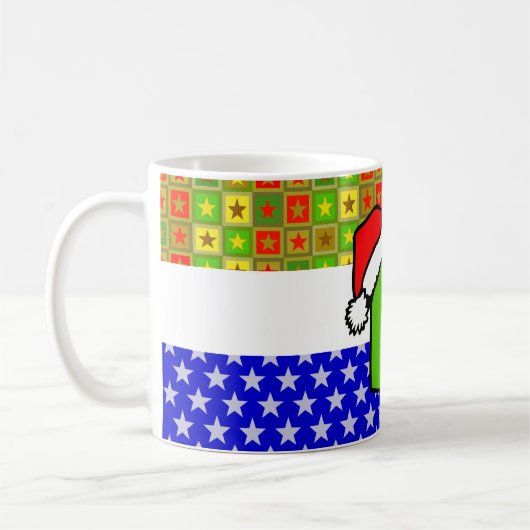 kerstbord + jouw tekst of Afbeelding Koffiemok (Links)