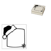 kerstbord met Pet voor kerstbedekking en Star Rubberstempel (Gestempeld)