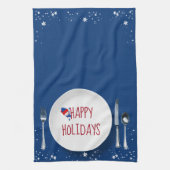 kerstBord met Snowman Kitchen Towel Theedoek (Verticaal)