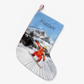 kerstbord Snowboarding persoonlijke Kleine Kerstsok (Voorkant (Hangend))