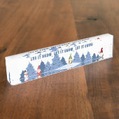 kerstbord voor kantoor of thuis naambordje (Zijkant)