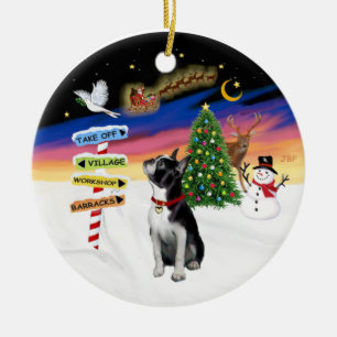 Kerstborden - Boston Terrier #3 Keramisch Ornament