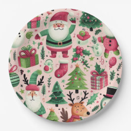 Kerstborden met een Gril voor Kerstmis Papieren Bordje