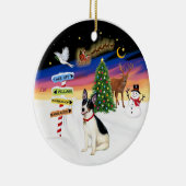 Kerstborden - Rat Terrier Keramisch Ornament (Rechts)