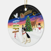Kerstborden - Rat Terrier Keramisch Ornament (Links)