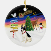 Kerstborden - Rat Terrier Keramisch Ornament (Achterkant)