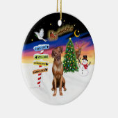 Kerstborden - Rhodesian Ridgeback Keramisch Ornament (Rechts)