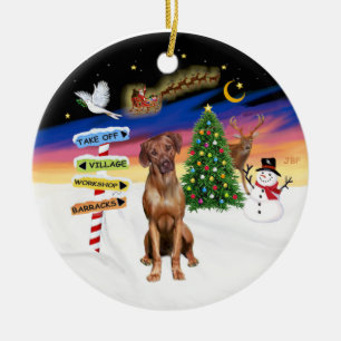 Kerstborden - Rhodesian Ridgeback Keramisch Ornament