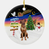 Kerstborden - Rhodesian Ridgeback Keramisch Ornament (Achterkant)