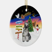 Kerstborden - Schnauzer #4 Keramisch Ornament (Rechts)