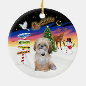 Kerstborden - Shih Tzu (P) Keramisch Ornament (Achterkant)