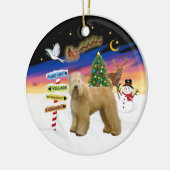 Kerstborden - Wheaten (Stand) Keramisch Ornament (Links)