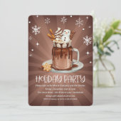 Kerstborrel met Sneeuwman Marshmallow Kaart (Staand voorkant)