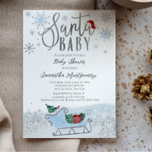 Kerstborrel uitnodiging voor 'Santa Baby'
