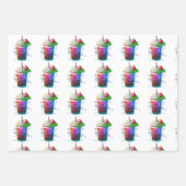 kerstborreltheezakpapier inpakpapier vel (Voorkant)