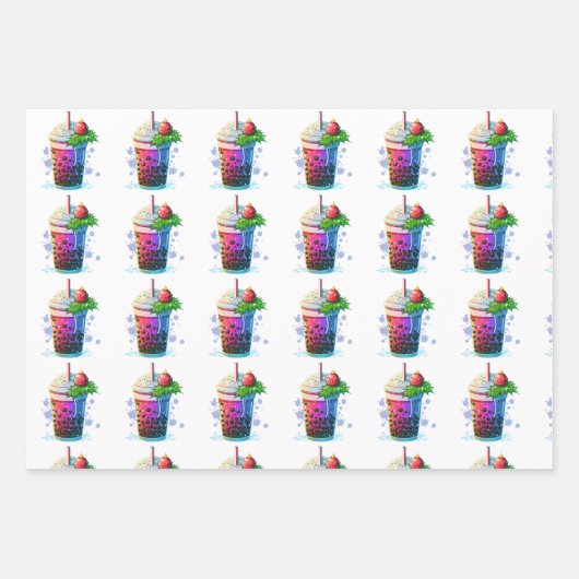 kerstborreltheezakpapier inpakpapier vel (Voorkant)