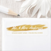 Kerstborstelstreek met de hand beletterde typograf etiket (Insitu)