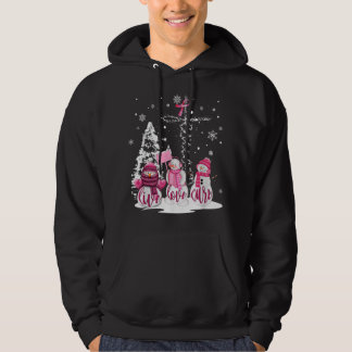 Kerstborstkanker Live Love Cure Snowman Chr Hoodie