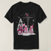Kerstborstkanker Live Love Cure Snowman Chr T-shirt (Design voorkant)