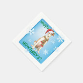kerstBorzoi Napkins Servet (Hoek)