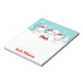 kerstbos Arctische koeien Notitieblok (Linkerzijde)