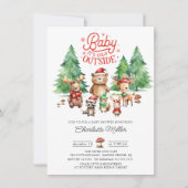 Kerstbos Baby shower van dieren Kaart (Voorkant)