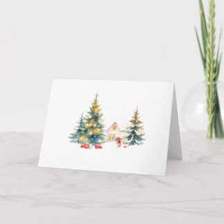 Kerstbos bedankkaart
