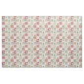 Kerstbos bosdieren quilt neutraal stof (Fat Quarter)